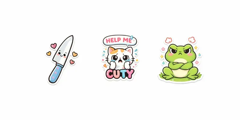 Expressive Clean Sticker Templates generated by undefined
