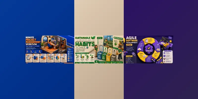 Vibrant 3D Clay Office Infographic UIs generated by undefined