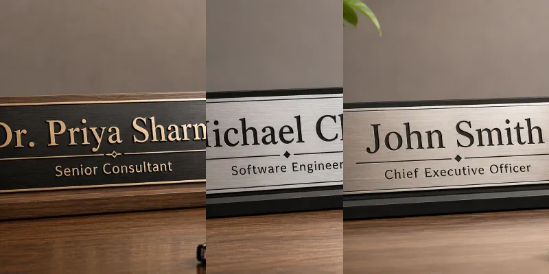 Custom Desk Nameplate Generator generated by undefined