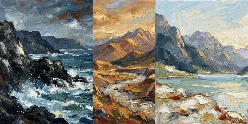 Expressive Oil Landscape Masters generated by undefined