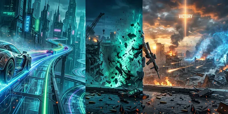 Gaming YouTube Thumbnail Backgrounds