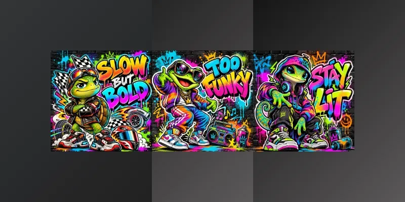 Funky Graffiti Character Posters