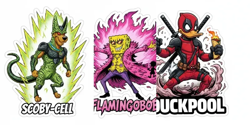 Western Cartoon Sticker Design Parodies generated by undefined