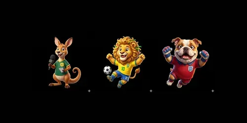 3D Cute World Cup Football Animals generated by gemini-image