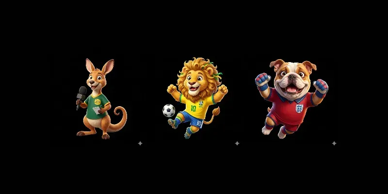 3D Cute World Cup Football Animals generated by undefined