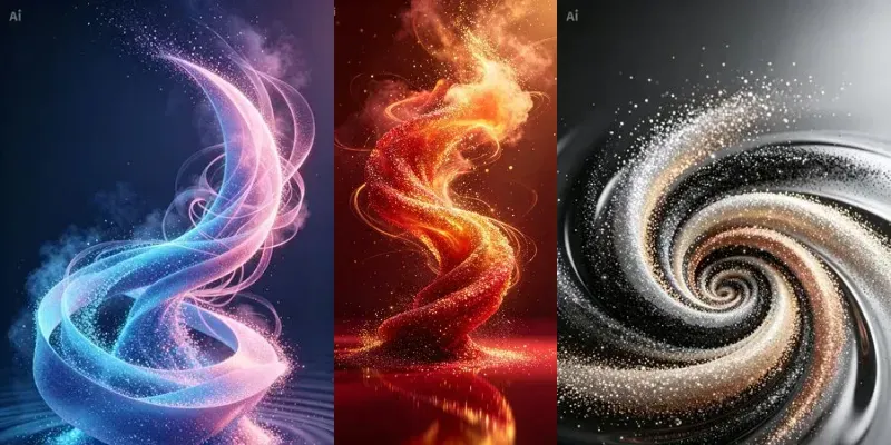 Abstract Particle Vortex Art