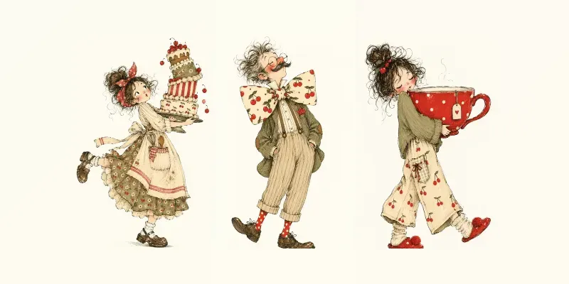Whimsical Ink Characters generated by undefined