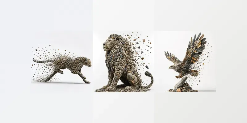 Pebble Morph Animal Art generated by undefined
