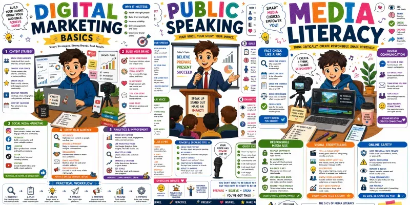 Digital Storytelling Infographic Packs generated by undefined