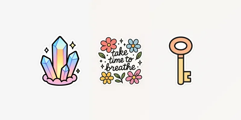 Minimal Pastel Sticker Templates generated by undefined