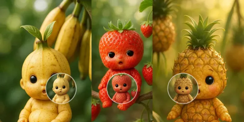 Viral ASMR Baby Fruits On The Branches generated by undefined