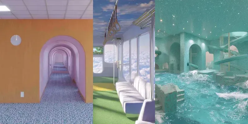 Backrooms Level Design Nostalgias generated by undefined