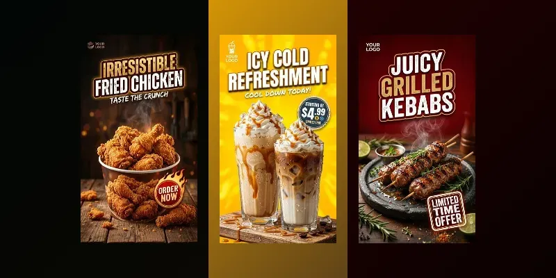 Fast Food Advertising Poster Photos generated by undefined