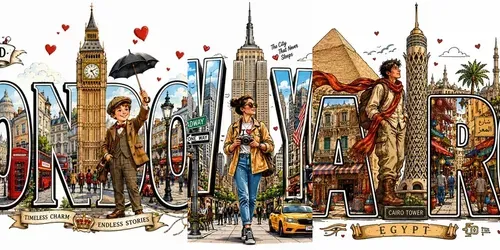 Landmark Travel Letter Art generated by chatgpt-image