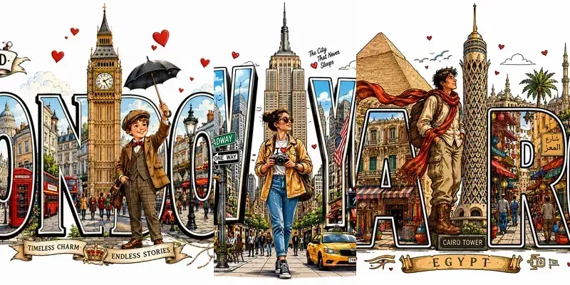 Landmark Travel Letter Art generated by undefined