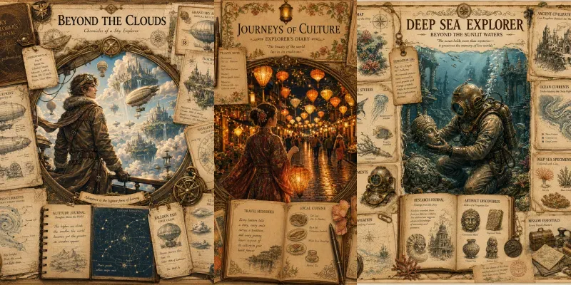 Adventure Explorer Infographic Posters generated by undefined