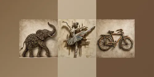 Rustic Assemblage Art Silhouettes generated by chatgpt-image
