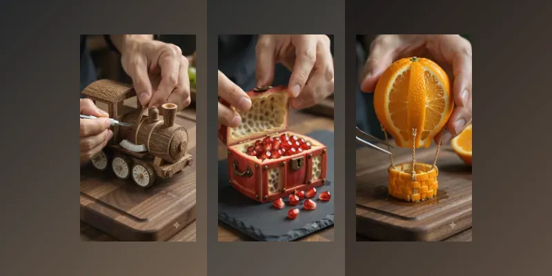 Fruit Carving Sculpture Timelapse Videos generated by undefined