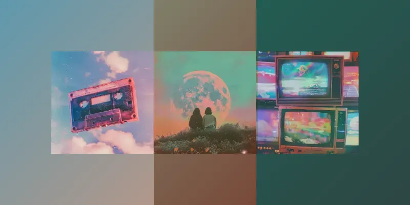 Dreamy Retro Album Cover Art generated by undefined