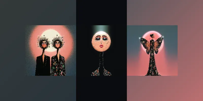 Mystic Eclipse Portrait Art generated by undefined