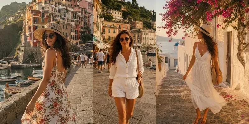 Summer Travel Influencer Photos generated by undefined
