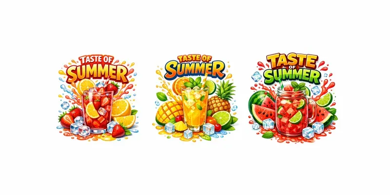 Summer Drink Illustration Packs generated by undefined