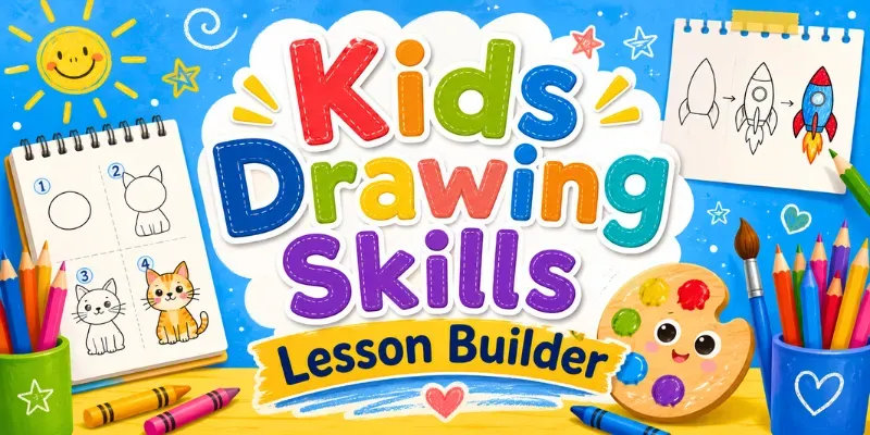 Kids Drawing Skills Lesson Builder generated by undefined