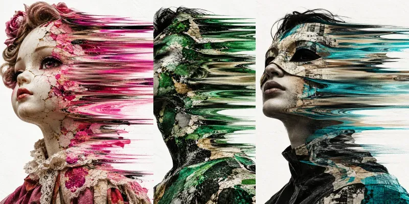 Surreal Glitch Art Portraits