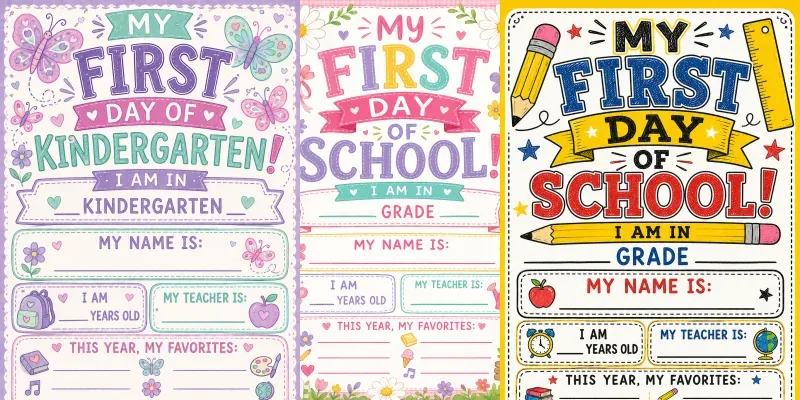 First Day Of School Sign Boards generated by undefined