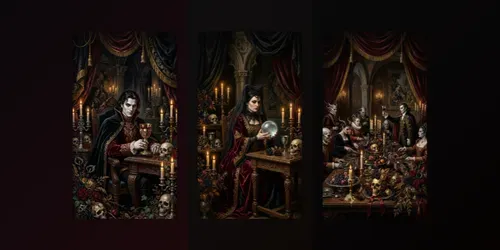 Halloween Dark Baroque Art Prints generated by gemini-image