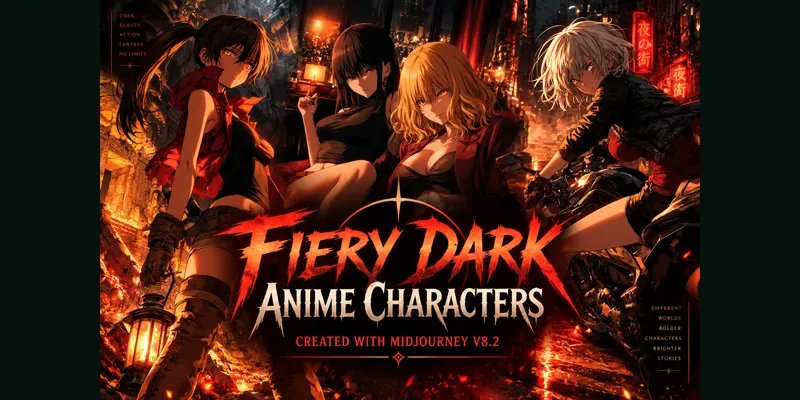 Fiery Dark Anime Characters generated by undefined