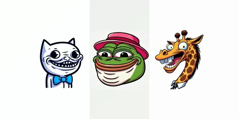 Quirky Cartoon Meme Characters generated by undefined