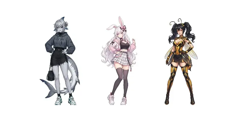 Character Designs Anime Fantasy Girl Art generated by undefined