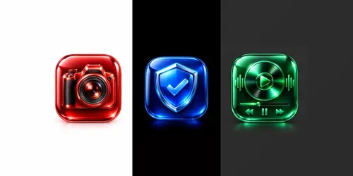 Futuristic Glossy 3D App Icon Makers generated by chatgpt-image