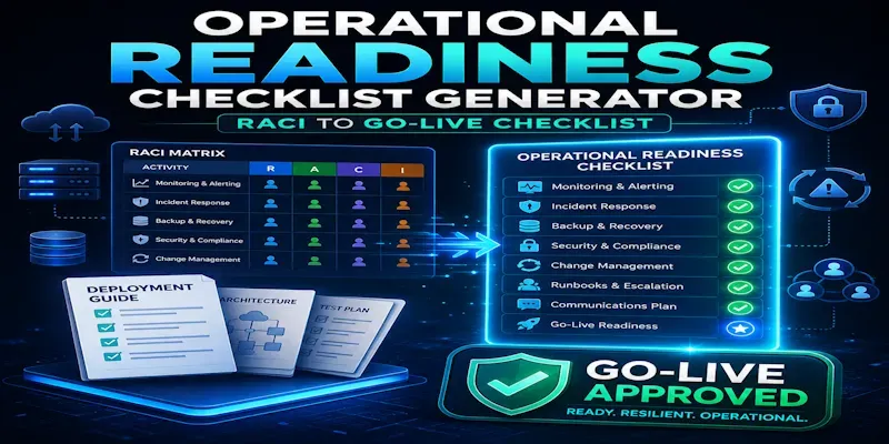 Operational Readiness Checklist Gen generated by undefined
