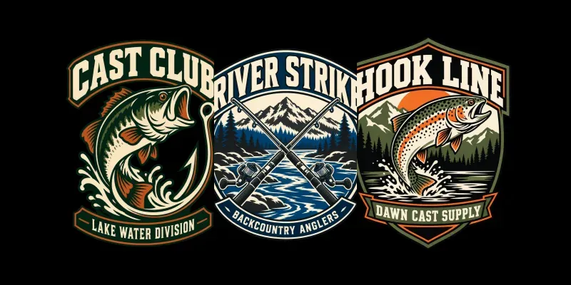 Bold Fishing Badge Tshirt Generator