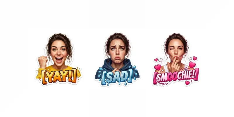 3D Expressive Mascot Stickers generated by undefined