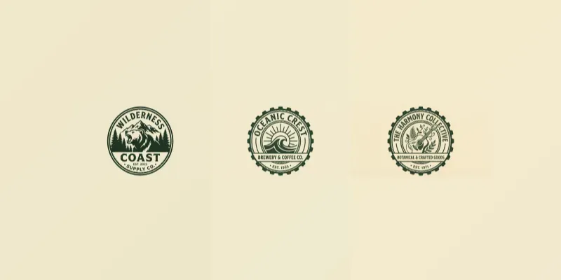 Minimalist 2D Retro Vintage Logo Designs generated by undefined
