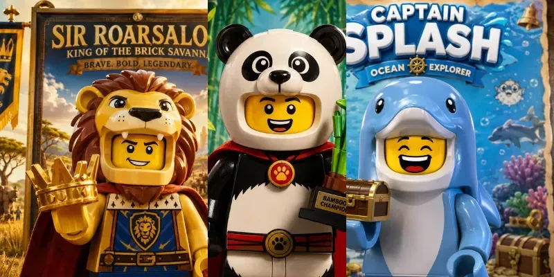 Lego Animal Poster Portraits generated by undefined