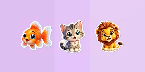3D Cute Chibi Animal Stickers Generator generated by chatgpt-image