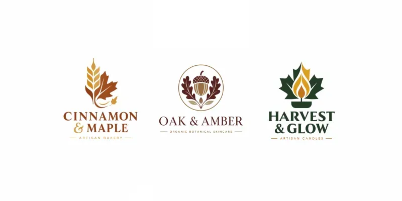 Autumn Vector Logo Brand Identity Genes