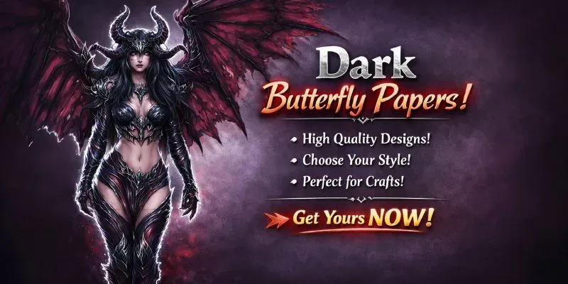 Dark Butterfly Plain Papers