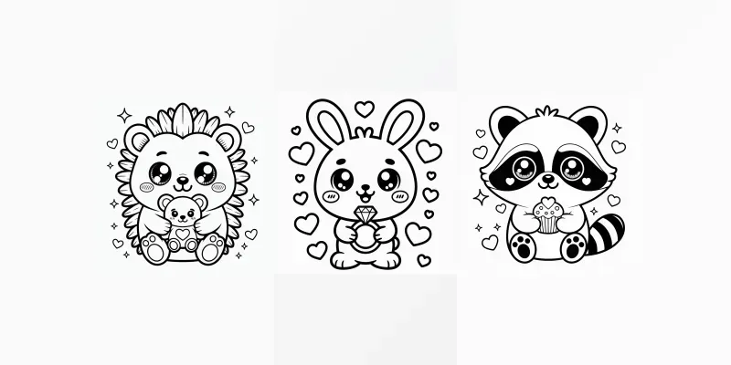 Magic Kawaii Love Animals generated by undefined