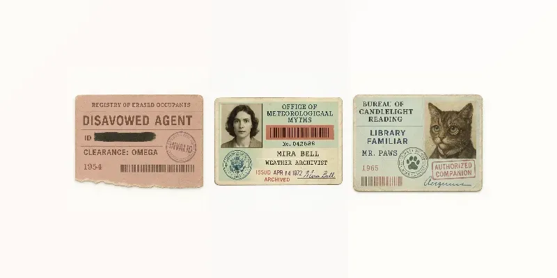 Vintage Bureau Id Card Style generated by undefined