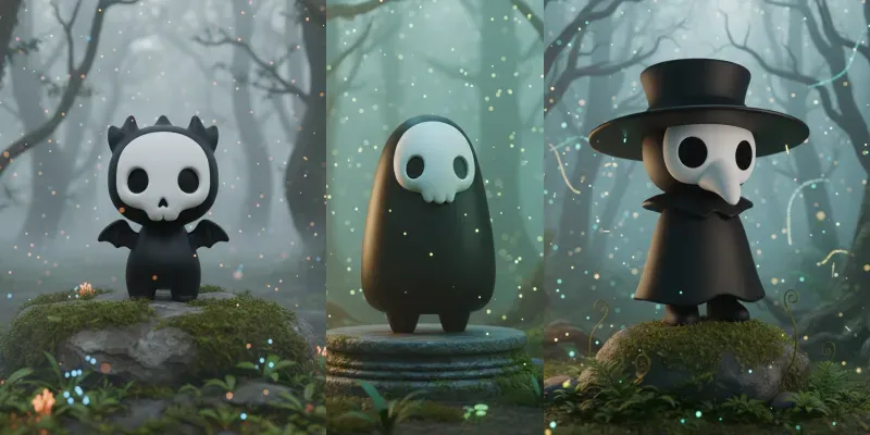 Minimalist Matte Vinyl Toy Art generated by undefined