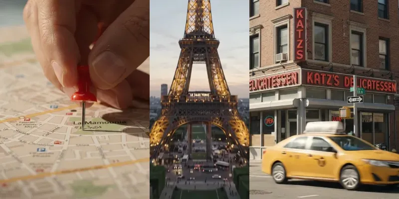 Cinematic Real Location Pin Ads