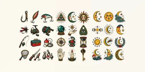 Old School Tattoo Flash Sheets generated by chatgpt-image