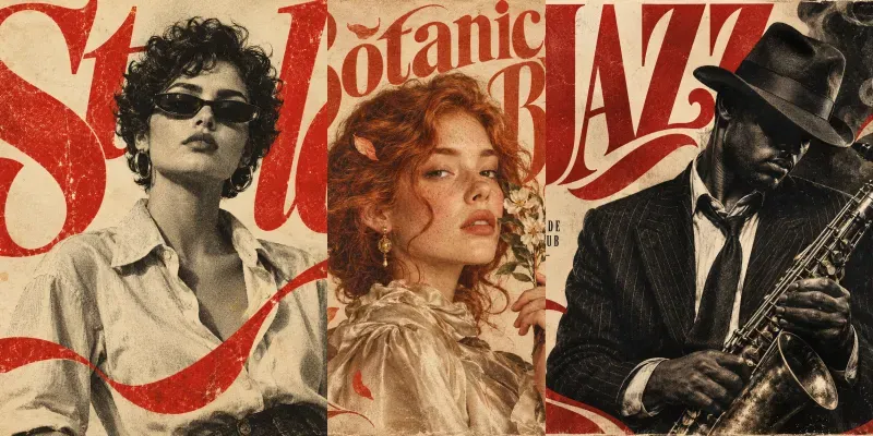 Retro Typography Portraits