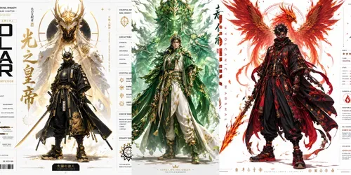 Mythic Character Codex Posters generated by chatgpt-image