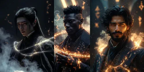 Spirit Oracle Portrait Males generated by grok-image